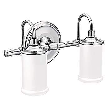 【中古】【輸入品・未使用】Moen yb6462ch Belfield two-globeバスライト、クロム｜スカイマーケットプラス