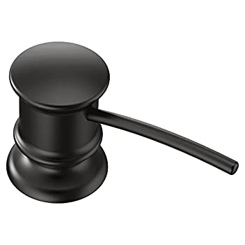 【中古】【輸入品・未使用】Moen 3944BL デッキマウント キッチンソープディスペンサー シンク上用 詰め替え可能ボトル マットブラック