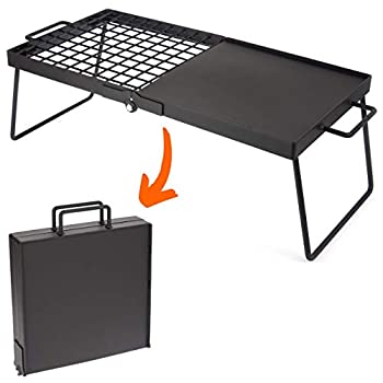 【中古】【輸入品・未使用】高耐久大型24インチ折りたたみキャンプファイヤーグリルキャンプグリルコンパクト収納のための専用折りたたみデザインこのキャンプグリルは、火