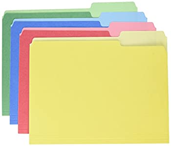【中古】【輸入品・未使用】CutLess/WaterShed File Folders, 1/3 Cut Top Tab, Letter, Assorted, 100/Box (並行輸入品)