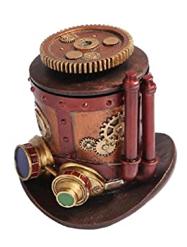 【中古】【輸入品・未使用】PTC 7インチ スチームパンクテーマ 機械帽子 ジュエリー/トリンケットボックス 置物 16,477円