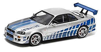 【中古】【輸入品・未使用】ワイルド・スピード シリーズ3 1/43 1999 ニッサン スカイライン GT-R シルバー with ブルー ストライプ