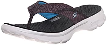 【中古】【インポート品・未当て嵌める】Skechers Performance Womens Go Walk Pizazz Flip Flop,Black/Multi/White,9 M US