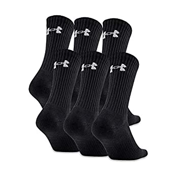 【中古】【インポート品・未当て嵌める】Under Armour 成年者用 綿織物 労働者の一団靴下 6足組 L 薄墨色