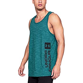 【中古】【輸入品・未使用】Under Armour Men's Sportstyle Graphic Tank , Loft Teal (296)/Black, Small