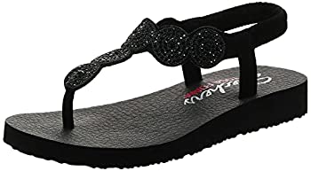 【中古】【輸入品・未使用】Skechers レディース 瞑想 星 & キラキラ 円形ラインストーン スリングバック ビーチサンダル US サイズ: 10 カラー: ブラック