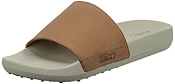 【中古】【輸入品・未使用】Skechers メンズ 19穴 レザーストラップ ゴルフ スライドサンダル US サイズ: 9 カラー: ブラウン|スカイマーケットプラス