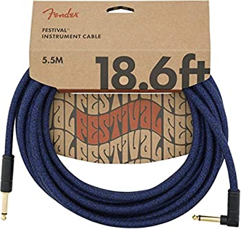 【中古】【輸入品・未使用】Fender ケーブル 18.6\' Angled Cable, Blue Dream|スカイマーケットプラス
