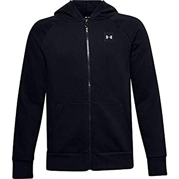 【中古】【輸入品・未使用】Under Armour Boys' Rival Fleece Full Zip Hoodie , Black (001)/Onyx White , Youth Small