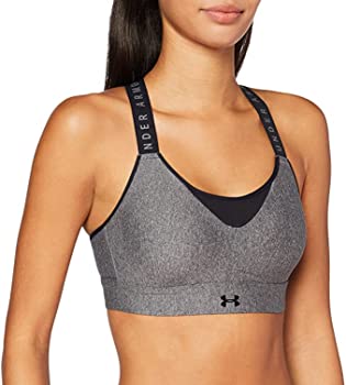 【中古】【輸入品・未使用】Under Armour Infinity High Heather Bra, Charcoal Light Heather (019)/Jet Gray, Small