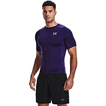 【中古】【輸入品・未使用】Under Armour Men's Armour HeatGear Compression Short-Sleeve T-Shirt , Purple (500)/White, X-Large
