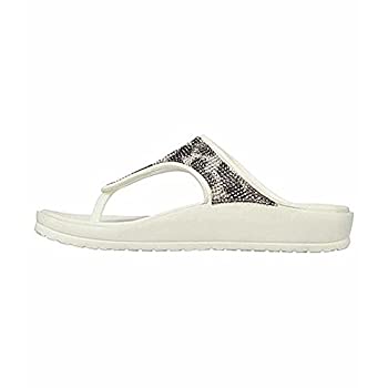 【中古】【輸入品・未使用】Skechers Cali Gear Cali Breeze 2.0 Leopard Rhinestone Hooded Sandals White 8 B (M)