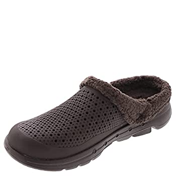 【中古】【輸入品・未使用】Skechers Foamies Go Walk 5 リラックス クロッグ フェイクファー付き, チョコレート, 9