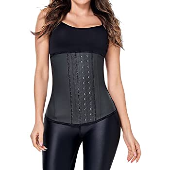 【中古】【輸入品・未使用】(Medium, Black) - Ann Chery Womens Faja Classica Latex Waist Trainer Shapewear With 3 Hook Sizing｜スカイマーケットプラス
