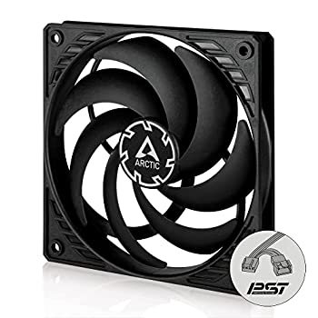 【中古】【インポート品・未当て嵌める】ARCTIC P12 か細いPWM PST - 120粍 入れもの気違い PST付き添い人 剪断応力至適化 静音原動機 電子計算機 極薄 300-2100 RPM - 黒いこと