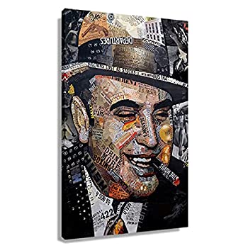 【中古】【輸入品・未使用】アル・カポネ ポスター ウォールアート マフィア・ギャングスター キャンバス モブ ペインティング プリント 装飾 アメリカ パブリック エネミー