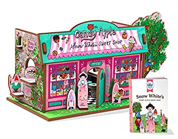 【中古】【輸入品・未使用】Snow White's Sweet Shop 3Dパズル - 本とおもちゃセット - 3イン1 - 本 組み立て 遊び