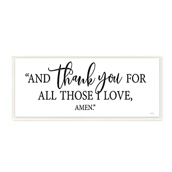 【中古】【輸入品・未使用】Stupell Industries Thank You for Those I Love Spiritual フレーズ、Lettered and Lined Wall Plaque によるデザイン、17 x 7、オフホワイト