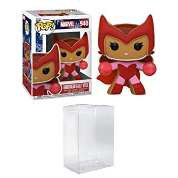 【中古】【輸入品・未使用】Funko POP! マーベル: ジンジャーブレッドスカーレット魔女 EcoTEK ポッププロテクター付き