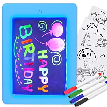 【中古】【輸入品・未使用】アップグレード ライトアップドローイング&トレースボード 子供用 - マジックグロー落書きパッド 暗闇で光る アート ネオンドローイングタブレッ｜スカイマーケットプラス