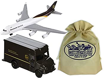 【中古】【輸入品・未使用】Matty's Toy Stop Daron UPS (United Parcel Service) トラック&飛行機 デラックスギフトセットバンドル 専用収納バッグ付き 2個パック