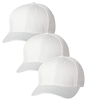 【中古】【インポート品・未当てはめる】Flexfit メンズ アスレチック ベースボールフィットキャップ, 白いこと (3容器に並べる)。, Large-X-Large