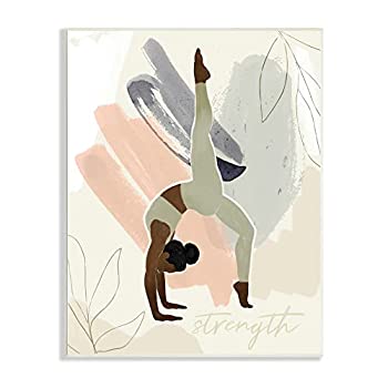 【中古】【輸入品・未使用】Strength Abstract Leaf Simple Yoga Fitness Person、Victoria Barnes デザイン