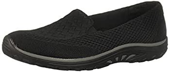 【中古】【輸入品・未使用】Skechers Women's Reggae Fest-Willows-Wide Loafer Flat, Black, 10 W US