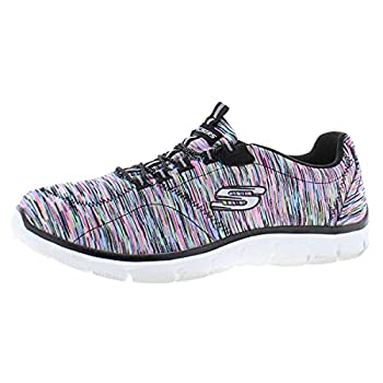 【中古】【輸入品・未使用】Skechers Women's Sport Empire - Rock Around Relaxed Fit Fashion Sneaker, Black/Multi, 8.5 C/D US