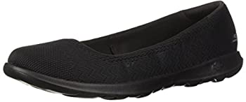 【中古】【インポート品・未当て嵌める】Skechers レディース Go Walk Lite バレー平ったい US 大きさ: 11 色つや: 黒いこと