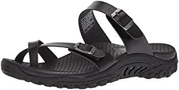 【中古】【輸入品・未使用】Skechers レディース レゲエ・キャリービアン ダブルバックル つま先 ソング スライドサンダル US サイズ: 10 カラー: ブラック