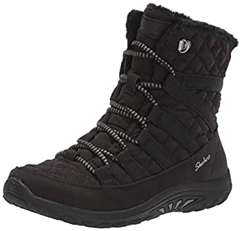 【中古】【輸入品・未使用】Skechers Women's Reggae Fest - Moro Rock - Short Quilted Lace Up Bootie Ankle Boot, Black, 7.5 M US
