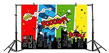 【中古】【輸入品・未使用】Yeele 5?x 91センチCartoon Comic City Super Hero写真バックドロップビニールユーモア抽象スーパーヒーローベビーシャワー写真背景女の子子供 15,300円