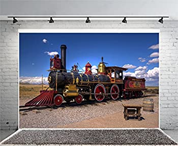 【中古】【輸入品・未使用】Yeele 10?x 8ft Classic Steam Train写真の背景幕ビニールビンテージRailroad Tracks鉄道エンジン機関車の大人ベビーPortraitsパーティー装飾写|スカイマーケットプラス