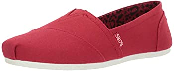 【中古】【輸入品・未使用】Skechers レディース Bobs Plush-Peace & Love バレエフラット, ダークレッド, 24.5