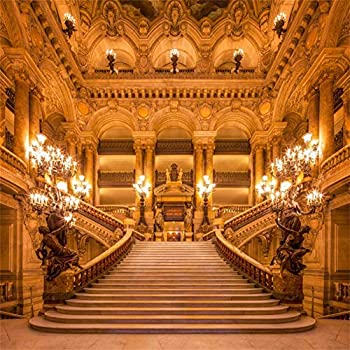 【中古】【輸入品・未使用】Yeele 7x7フィート パリ オペラ シアター 背景幕 写真撮影用 フレンチパライス ガーニエ 階段 金ホール コンサート背景 バロック 階段 入口 子供