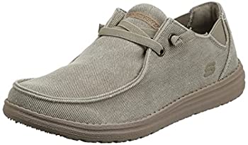 【中古】【インポート品・未当てはめる】Skechers メンズ メルソン-花の冠モン 帆布 スリップオン モカシン US 大きさ: 10 色合い: ベージュ