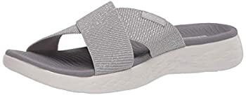 【中古】【輸入品・未使用】Skechers レディース スライドサンダル, シルバー, 6|スカイマーケットプラス