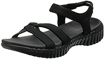 【中古】【インポート品・未当て嵌める】Skechers レディース アンクルストラップ 運動競技サンダル US 大きさ: 7 色つや: 黒いこと