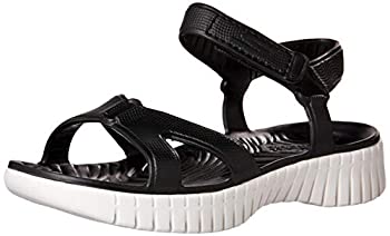 【中古】【インポート品・未当て嵌める】Skechers Women\u0027s Go Walk Smart-Aloha Qtr Strap Sport Sandal, Black/White, 9