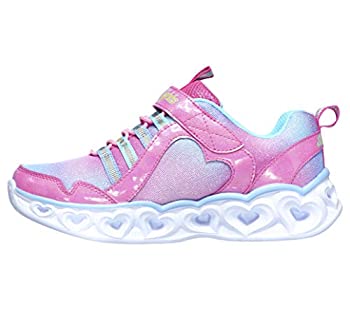 【中古】【インポート品・未当て嵌める】Skechers girls Heart Lights-rainbow Lux Sneaker, Pink/Multi, 3 Little Kid US