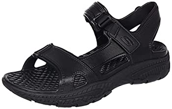 【中古】【インポート品・未当て嵌める】Skechers Cali Gear Creston Ultra - Havana Qtr Strap Sandal Black 11 D (M)