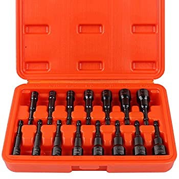 【中古】【輸入品・未使用】HORUSDY 15ピース マグネット式 六角ナットドライバーセット、1/4" 六角シャンク、メトリックとSAE、Cr-V スチール｜スカイマーケットプラス