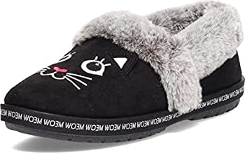 【中古】【輸入品・未使用】Skechers Women's, BOBS Too Cozy - Meow Pajamas Slipper - Wide Width Black 8 W|スカイマーケットプラス