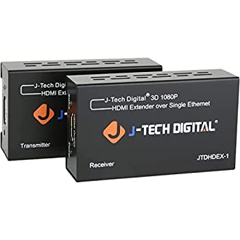 【中古】【輸入品・未使用】JTD HDMI エクステンダー 60M HDMI 延長器 1080i/1080P/3D/DTS-HD/Dolby-true/HDCP対応 HDMI延長 アダプタ 一本のLANケーブルCAT5E/CAT6/CAT6A/C