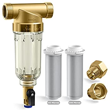 【中古】【輸入品・未使用】SimPure 40/200ミクロン スピンダウン 堆積物フィルター 再利用可能 家全体堆積物浄水フィルター 都市/井戸用プレフィルターシステム 1インチ MN|スカイマーケットプラス