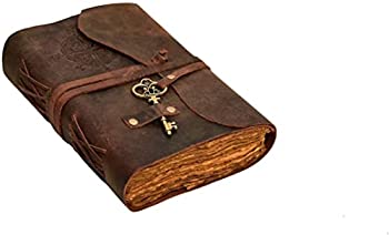 【中古】【輸入品・未使用】コンパス ヴィンテージ レザー ジャーナル - アンティーク ハンドメイド レザー バウンドジャーナル デックル エッジ ペーパー メンズ レディー