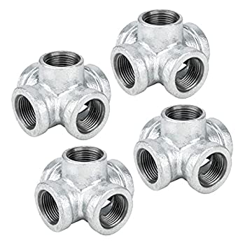 【中古】【輸入品・未使用】パイプ装飾 3/4インチ 亜鉛メッキ鉄 5ウェイ継手 (4パック)