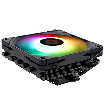 【中古】【輸入品・未使用】Thermalright AXP120-X67 ブラック ARGB ロープロファイルCPUエアクーラー 120mm TL-C12015B-S PWMファン ヒートパイプ6本 高さ67mm AMD AM4/Int