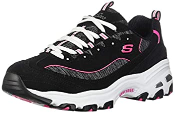 【中古】【輸入品・未使用】Skechers Sport D'Lites Me Time レースアップ アスレチックシューズ レディース スニーカー, ブラック-ホットピンク。, 7｜スカイマーケットプラス